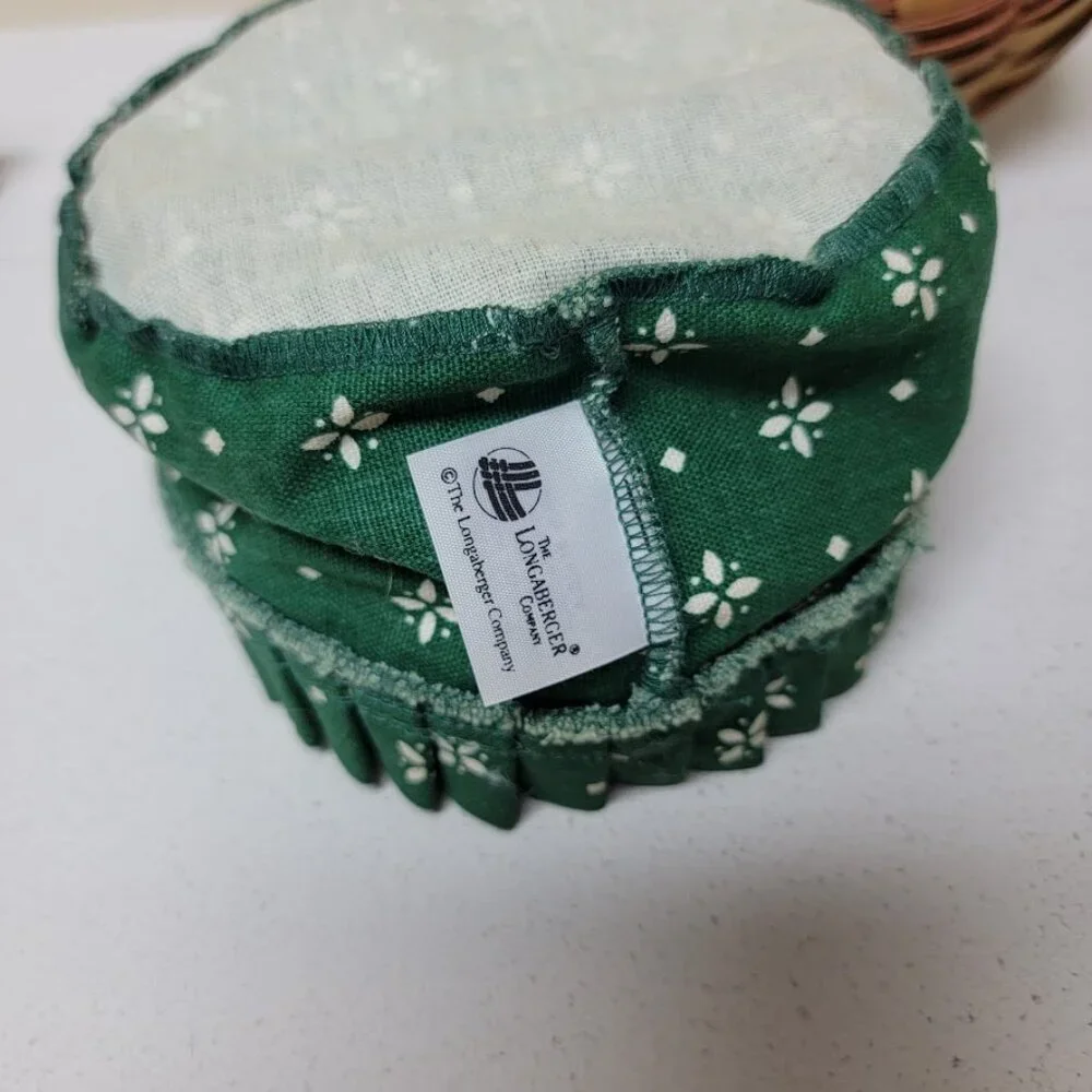 Longaberger 1985 Christmas Collection Cookie Basket Heritage Green Liner Collect